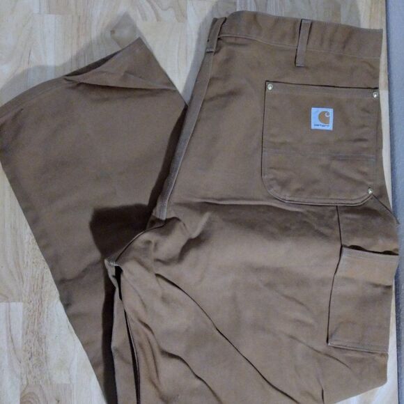 DS Vintage Carhartt Double Knee Chore Pants Dungarees 42x30 - Picture 1 of 8